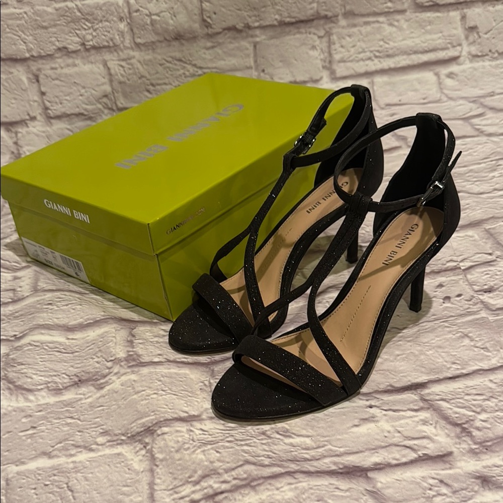Gianni Bini Black Strappy Heels